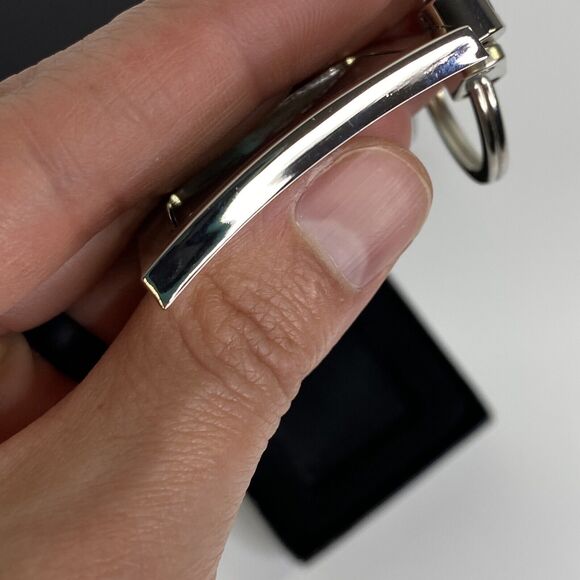 Toyota Vehicle Key Ring Silver Tone Red Logo Etched North Charlotte Dealer - Picture 9 of 9